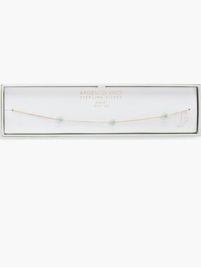 Argento Vivo Gold Tone Sterling Silver Daisy Anklet with Lapis Lazuli- NWT